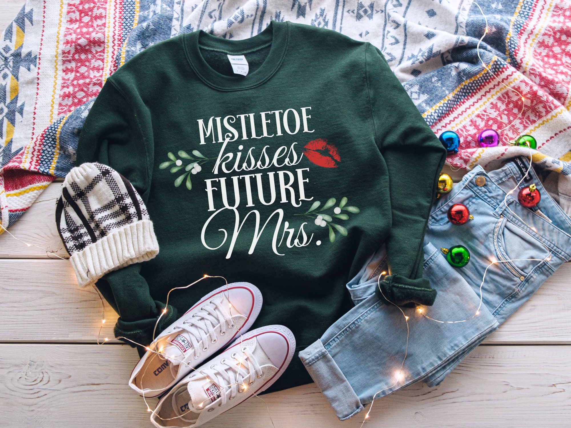 Future Mrs & Fiance Christmas Sweater - Engagement & Bridal Tee Bachelorette Party image 4