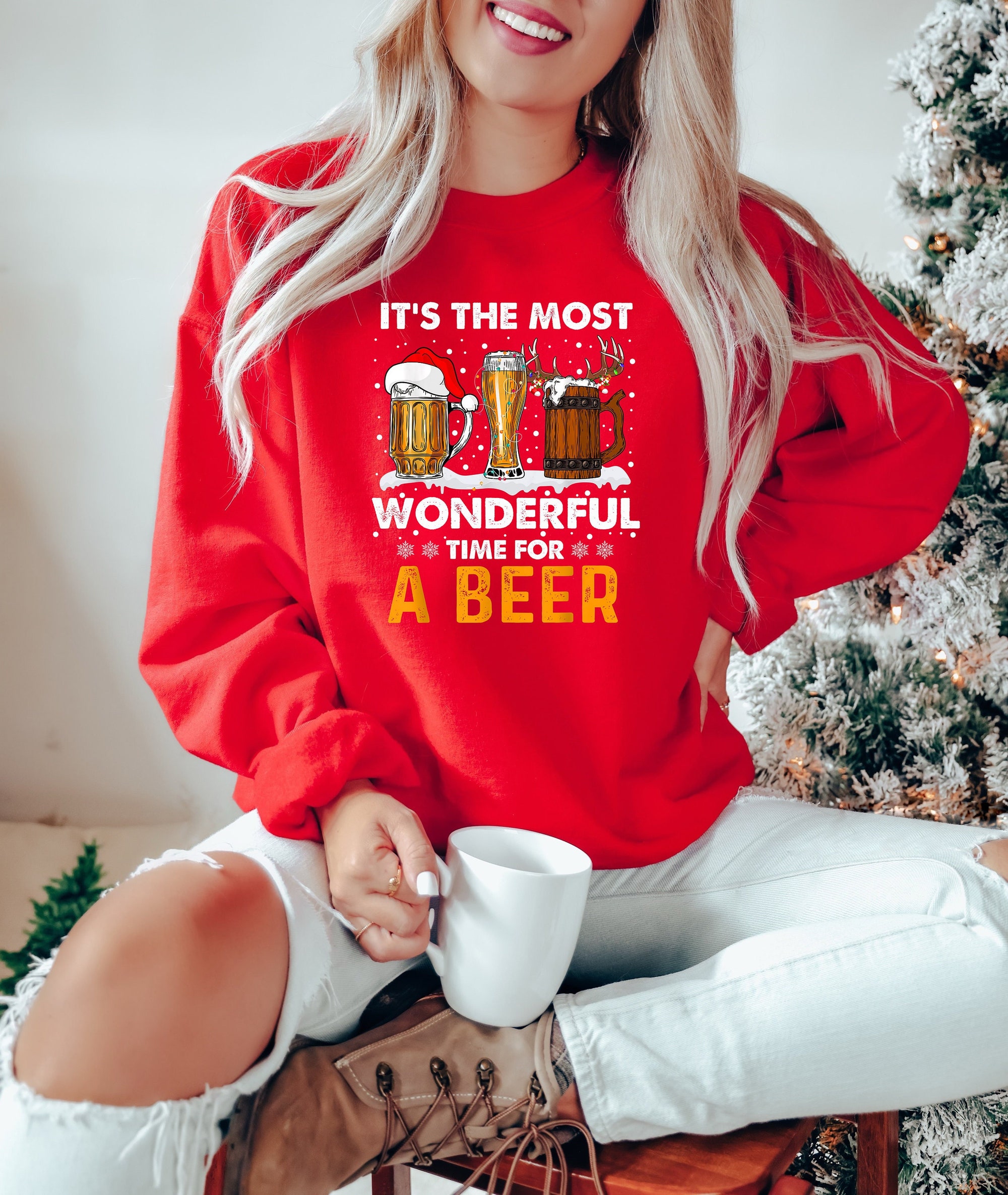 It Is The Most Wonderful Time For A Beer Shirt | Christmas Beer T-Shirt image 0