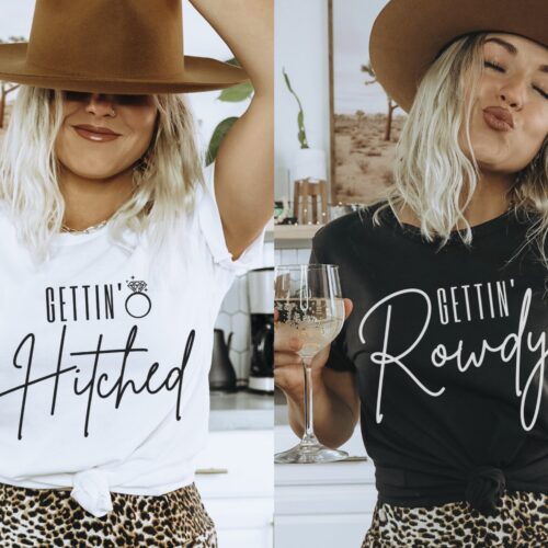 Nashville Bachelorette: 'Getting Hitched' Country Shirts for Southern Bride image 0