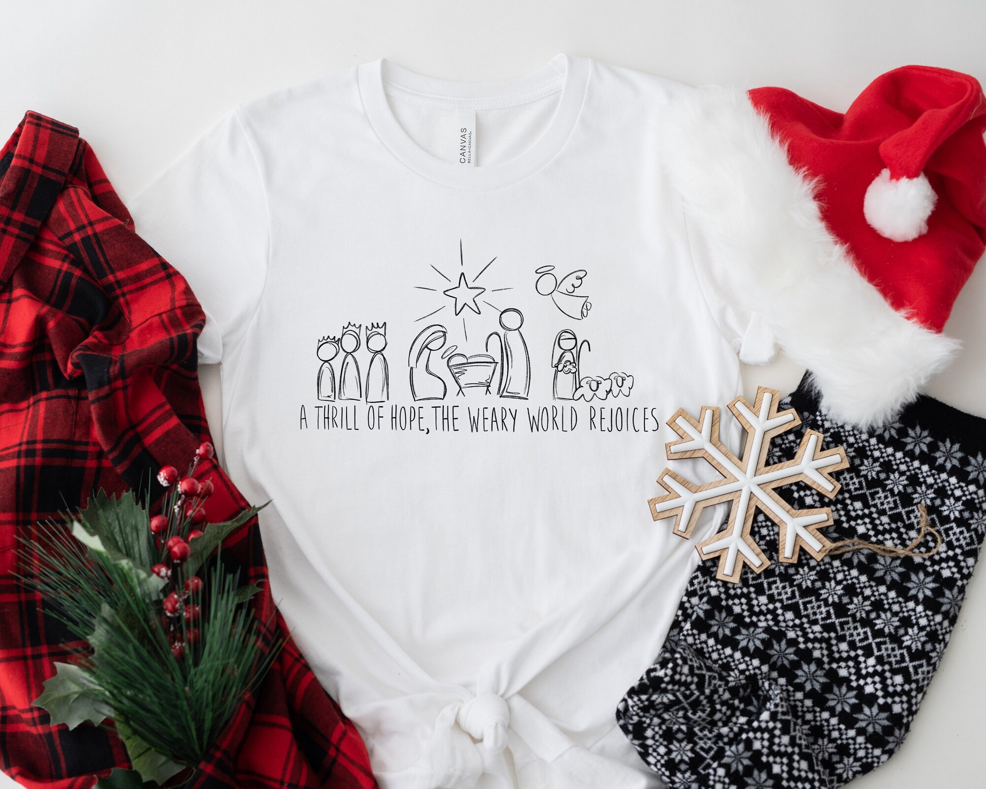 Christian Christmas Sweatshirt | Nativity Scene Sweater & Religious Gifts image 0