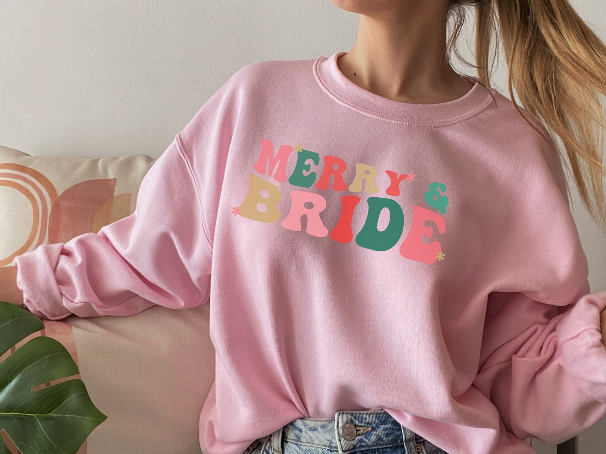 Christmas Bride Sweatshirt - Xmas Wedding Gift & Bachelorette Tee image 8