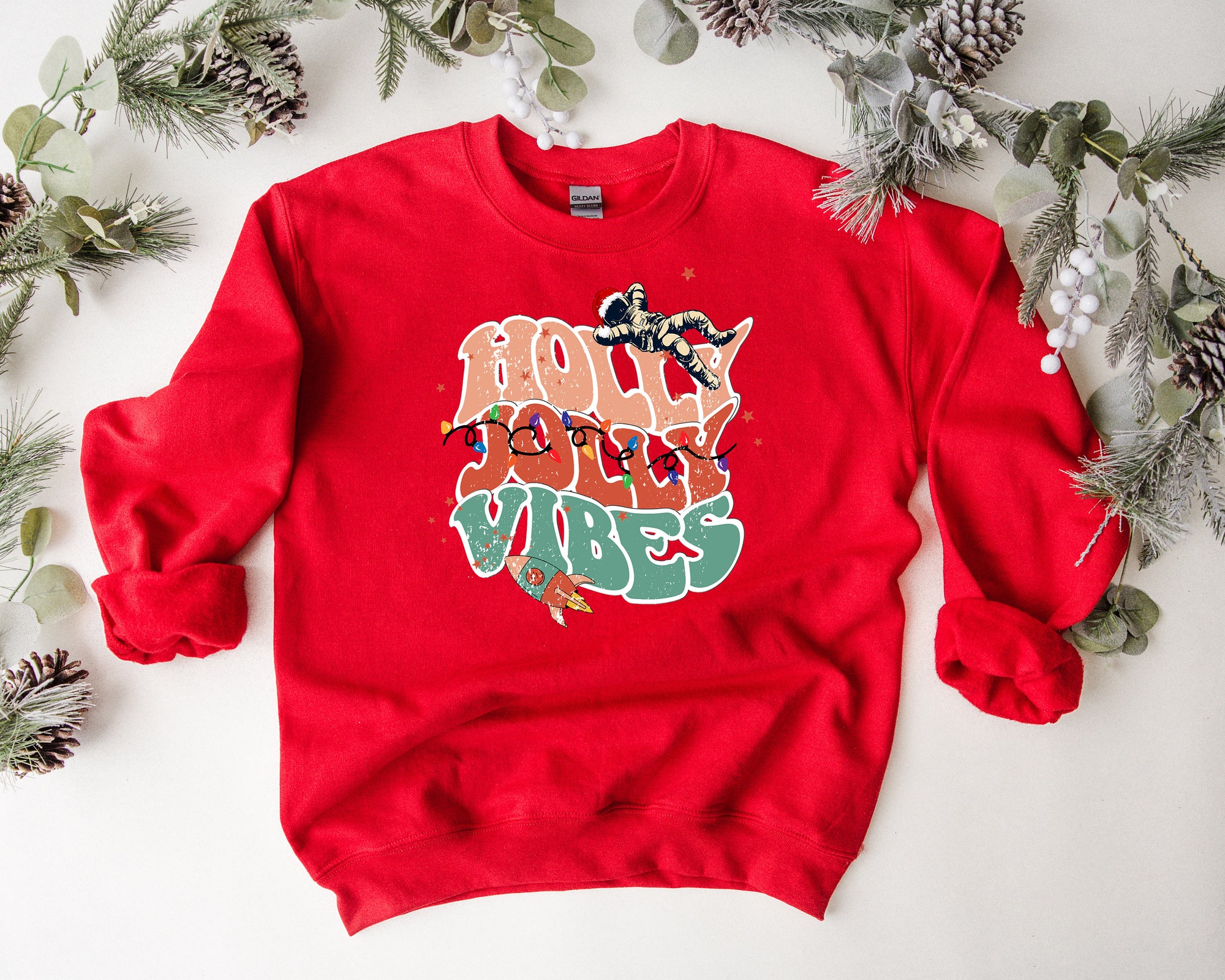 Holly Jolly Vibes - Christmas Tee & Sweatshirt image 3