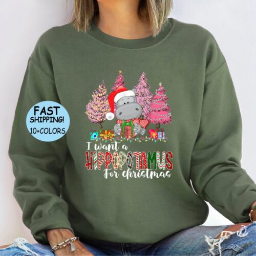 I Want A Hippopotamus For Christmas Shirt image 0