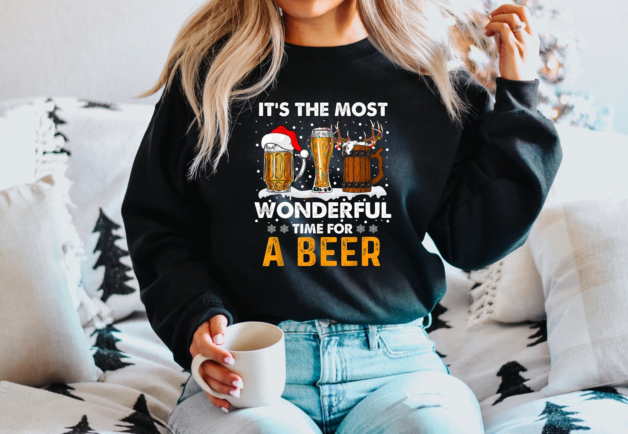 It Is The Most Wonderful Time For A Beer Shirt | Christmas Beer T-Shirt image 1