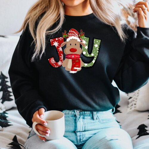 Joy Christmas Shirt | Cute Merry Family Tee image 0