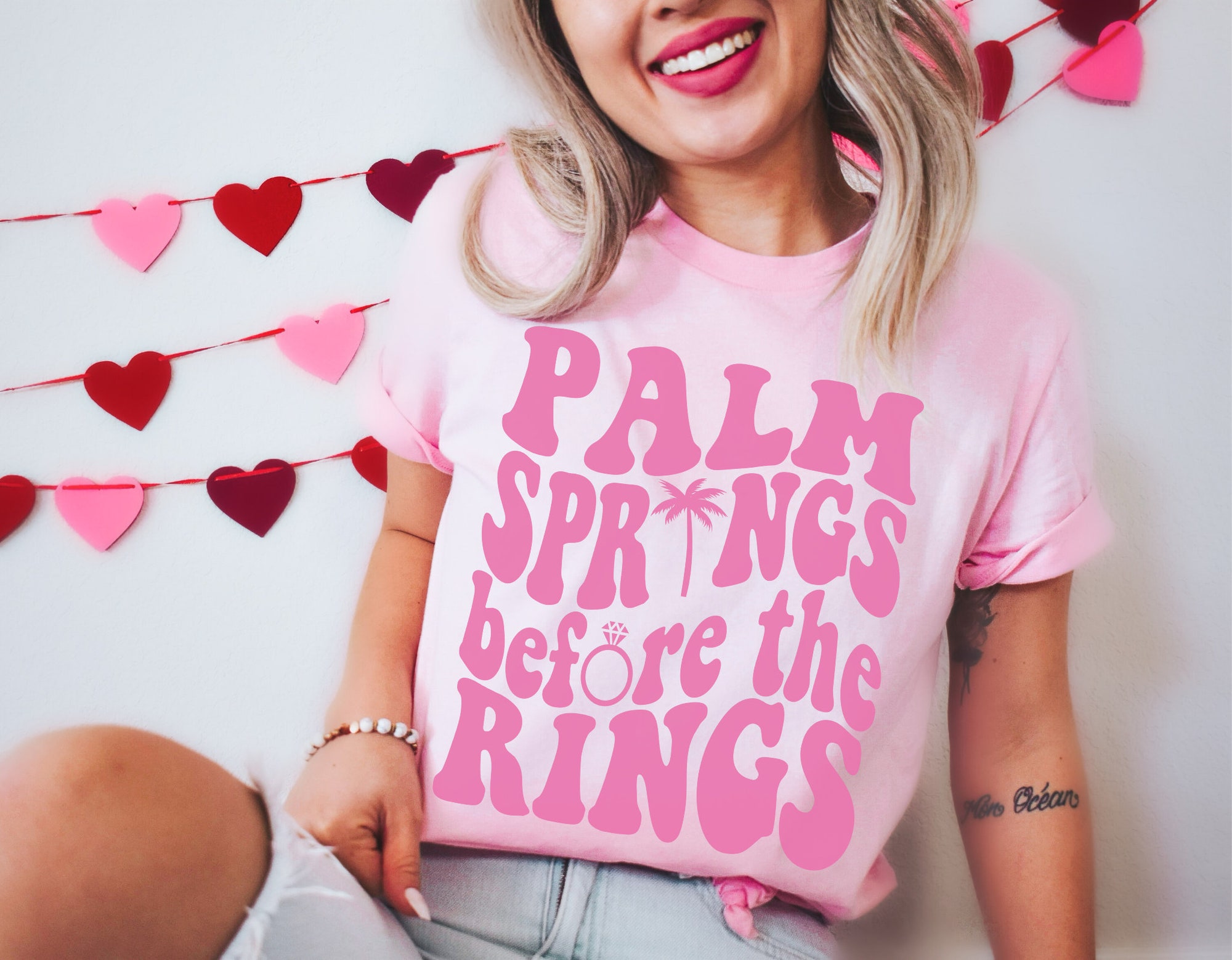 Palm Springs Bachelorette: Retro Desert Pink Shirts & Bridal Tees image 2