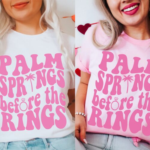 Palm Springs Bachelorette: Retro Desert Pink Shirts & Bridal Tees image 0