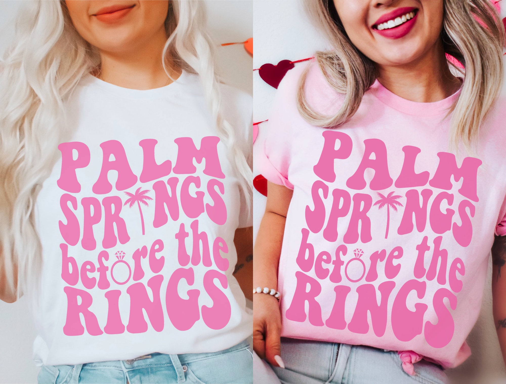 Palm Springs Bachelorette: Retro Desert Pink Shirts & Bridal Tees image 0