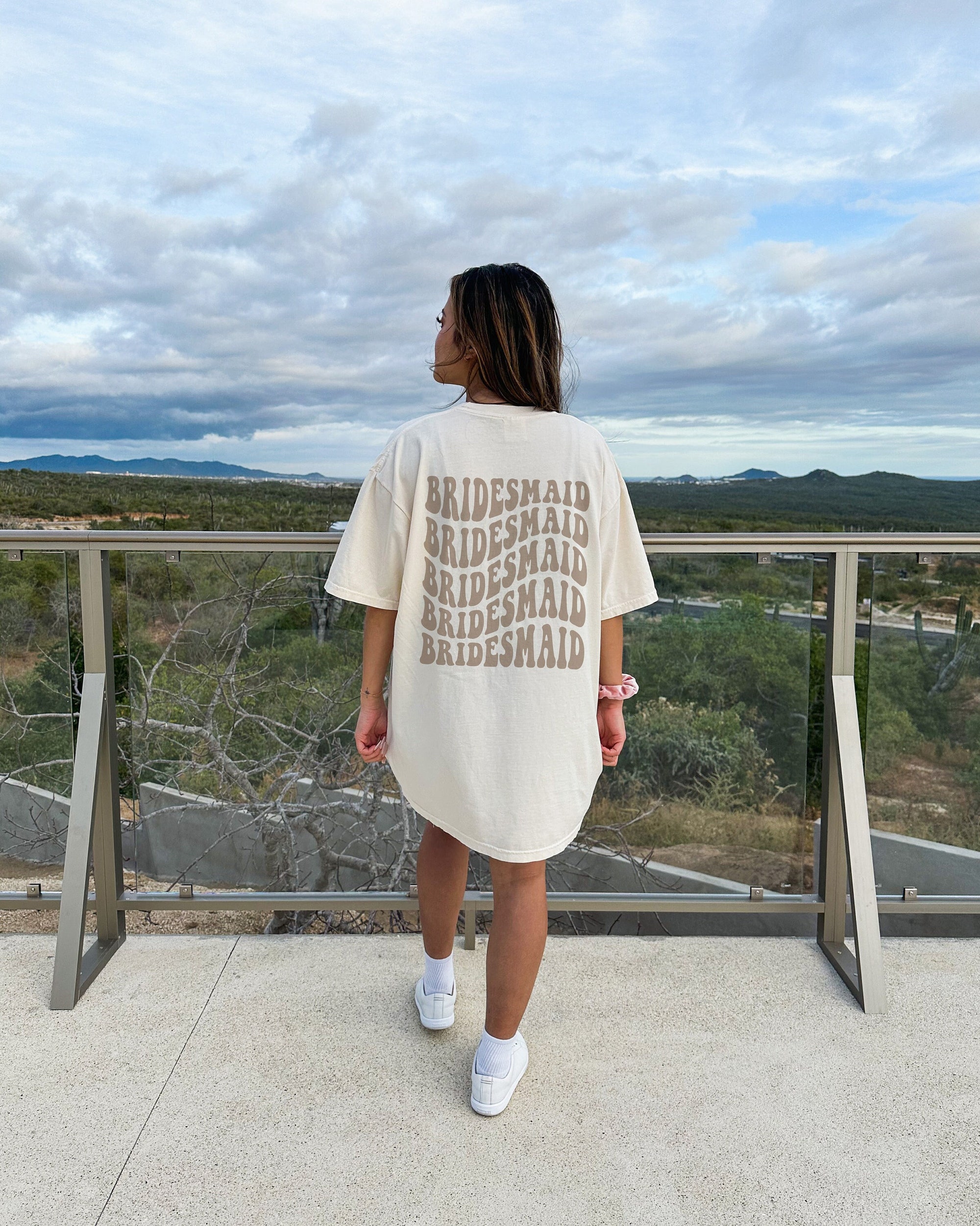 Boho Bridesmaid Tee - Retro Groovy Bridal Party Shirt Groovy Bachelorette Theme Party image 0