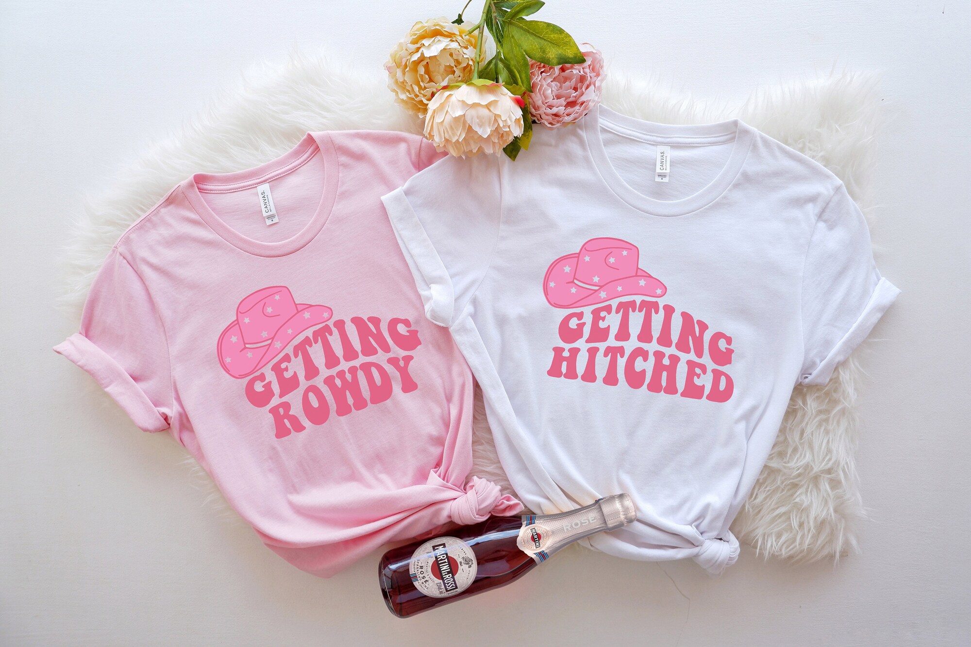 Western Bachelorette: Getting Hitched & Team Bride Shirts Gifts image 1