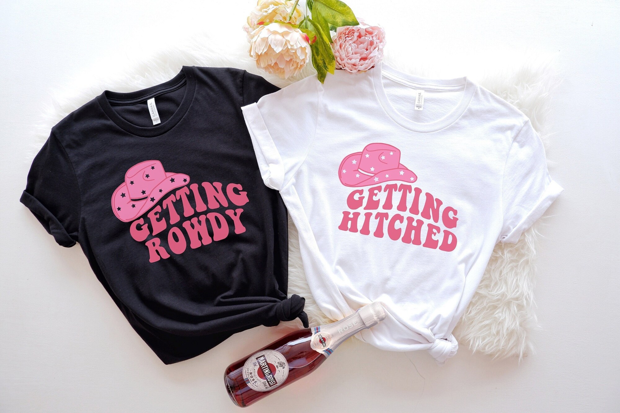 Western Bachelorette: Getting Hitched & Team Bride Shirts Gifts image 0