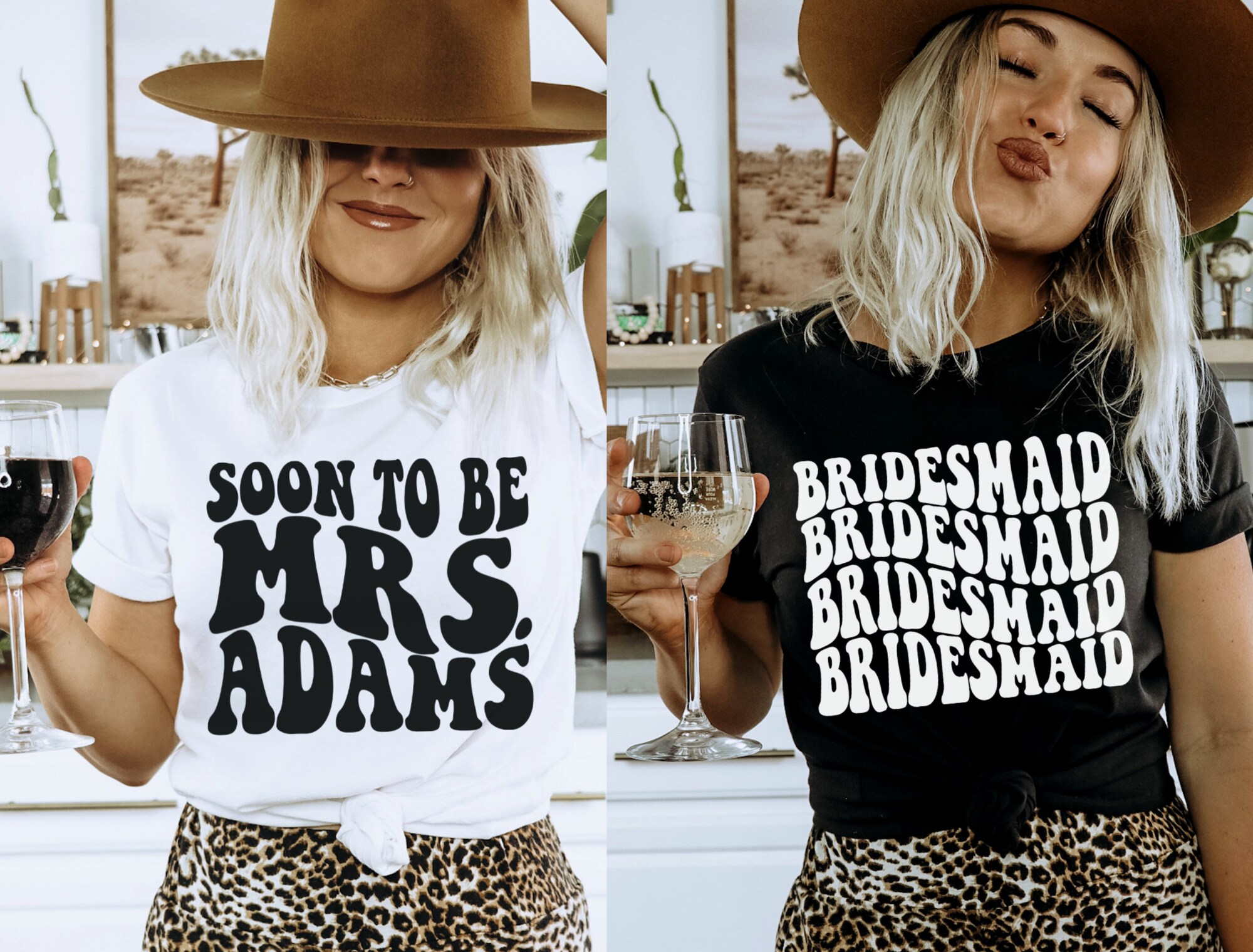 Retro Bachelorette Shirts: Custom Mrs Black Bridesmaid Bride Gifts image 0