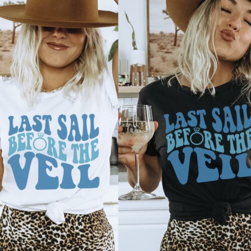 Last Sail Bachelorette: Nautical Retro Beach & Lake Tees image 0