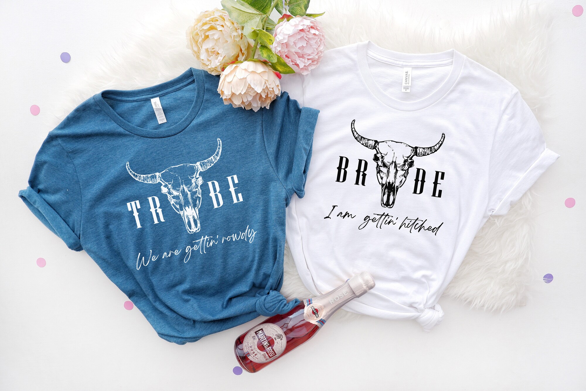 Bride Tribe & Hitched Shirts - Bachelorette & Bridal Shower Favors image 3