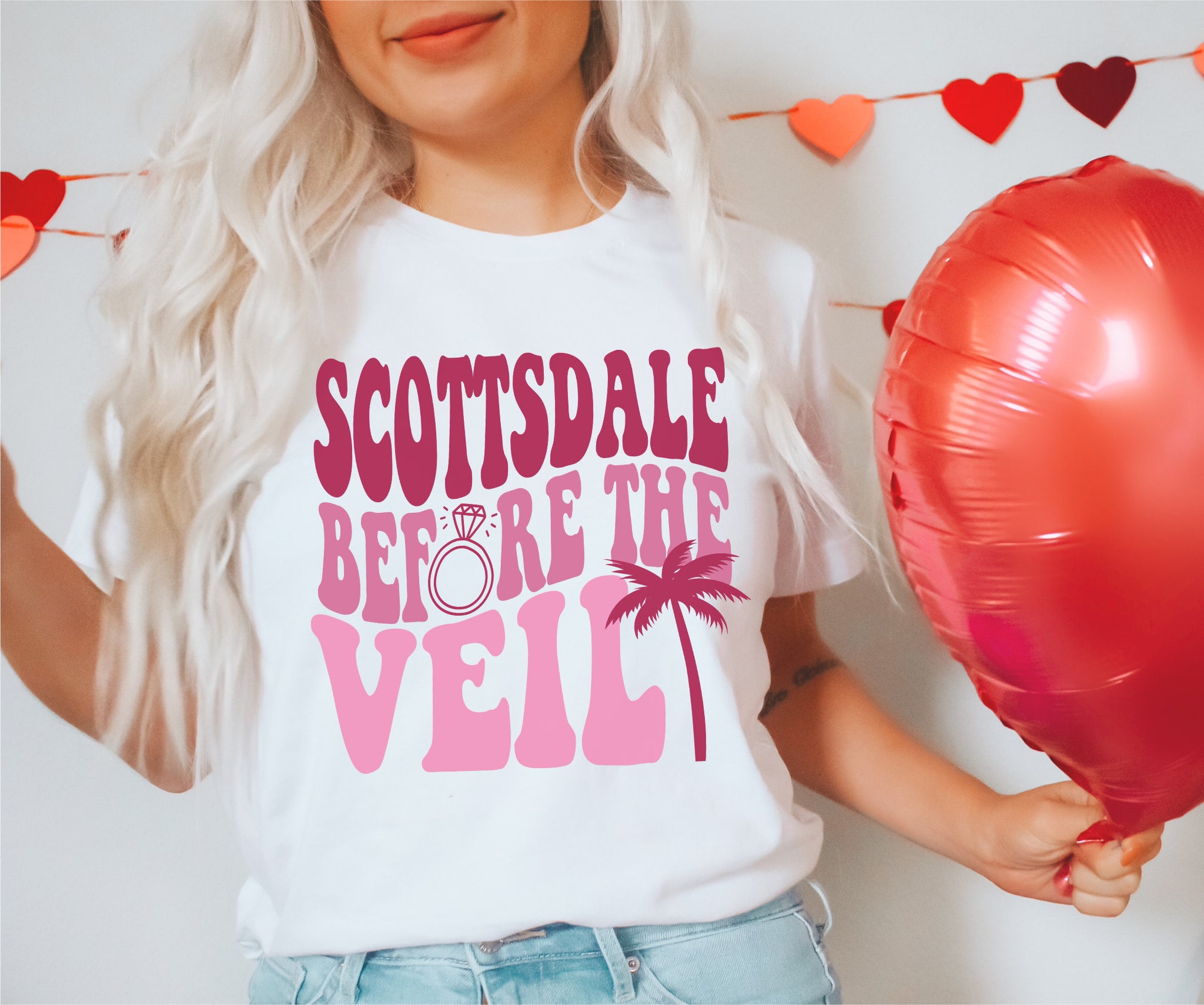 Scottsdale Bachelorette: Retro & Pink Bride Tees Desert Party Shirts image 5