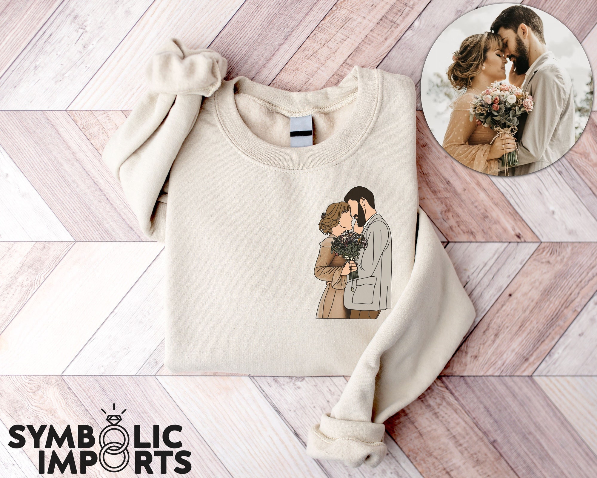 Boyfriend Christmas Gift Idea: Photo Portrait Hoodie image 6