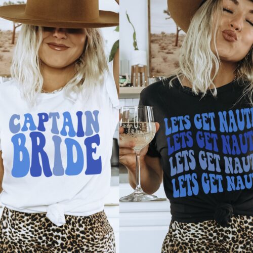 Nautical Bachelorette Party Shirts: Cruise Nauti Retro Beach Themes image 0