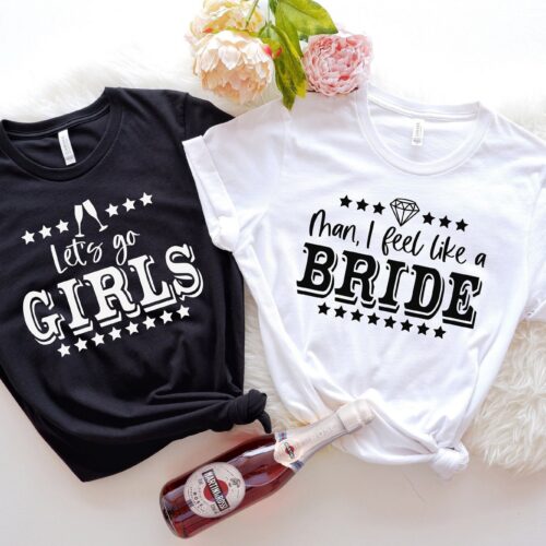 Let's Go Girls & Bride Squad Shirts Bachelorette Party & Wedding Gifts image 0