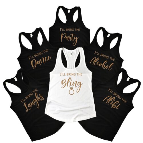 Bachelorette Party Tanks: Bride Squad & Drinking Crew Tops image 0