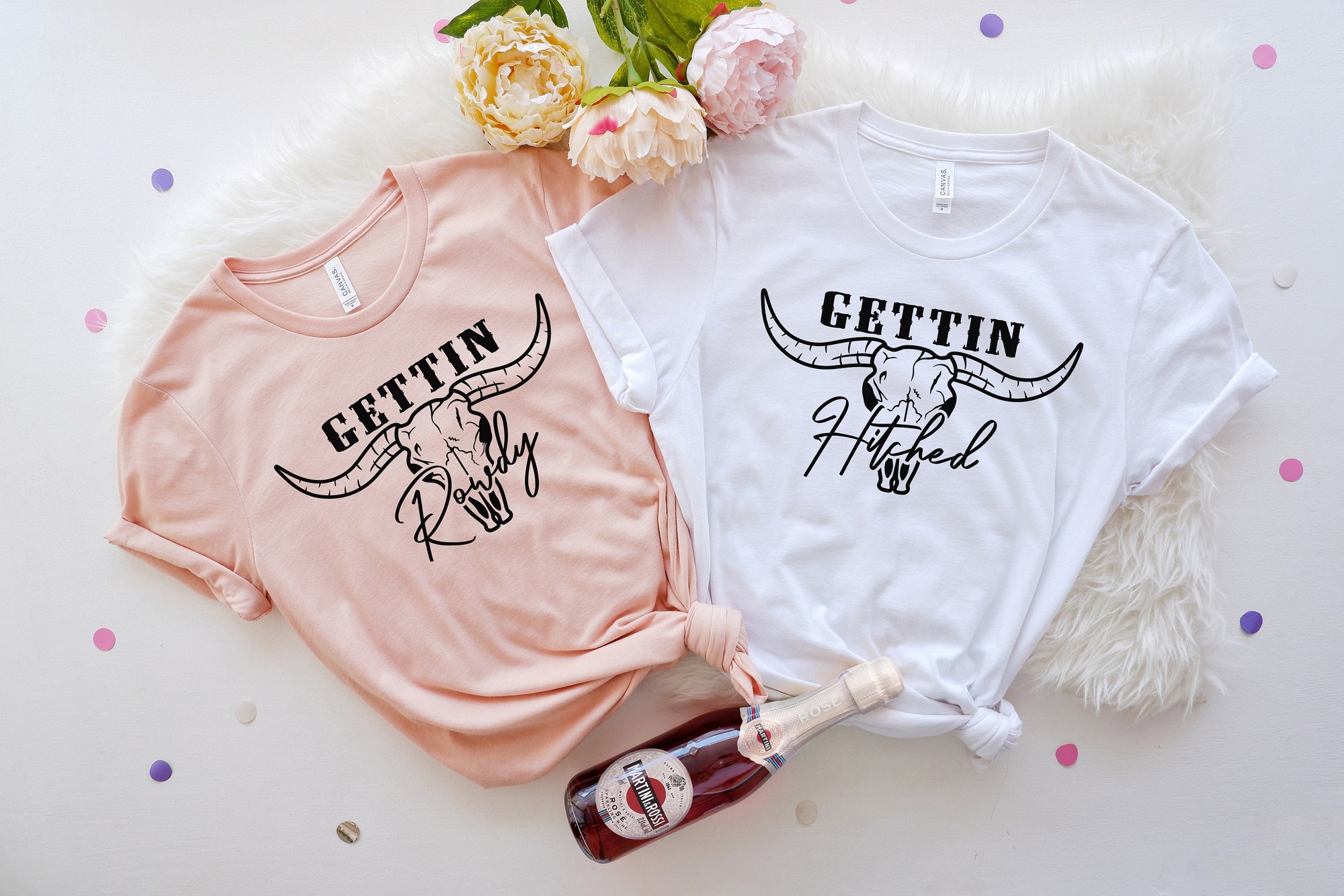 Cowgirl Bachelorette: Getting Hitched Shirts Bride & Team Tees Gifts image 1