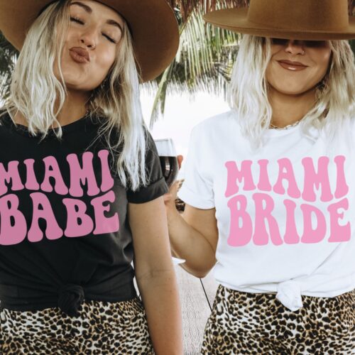 Miami Bachelorette Shirts: Beach Bride Babe FL Tropical Tees image 0