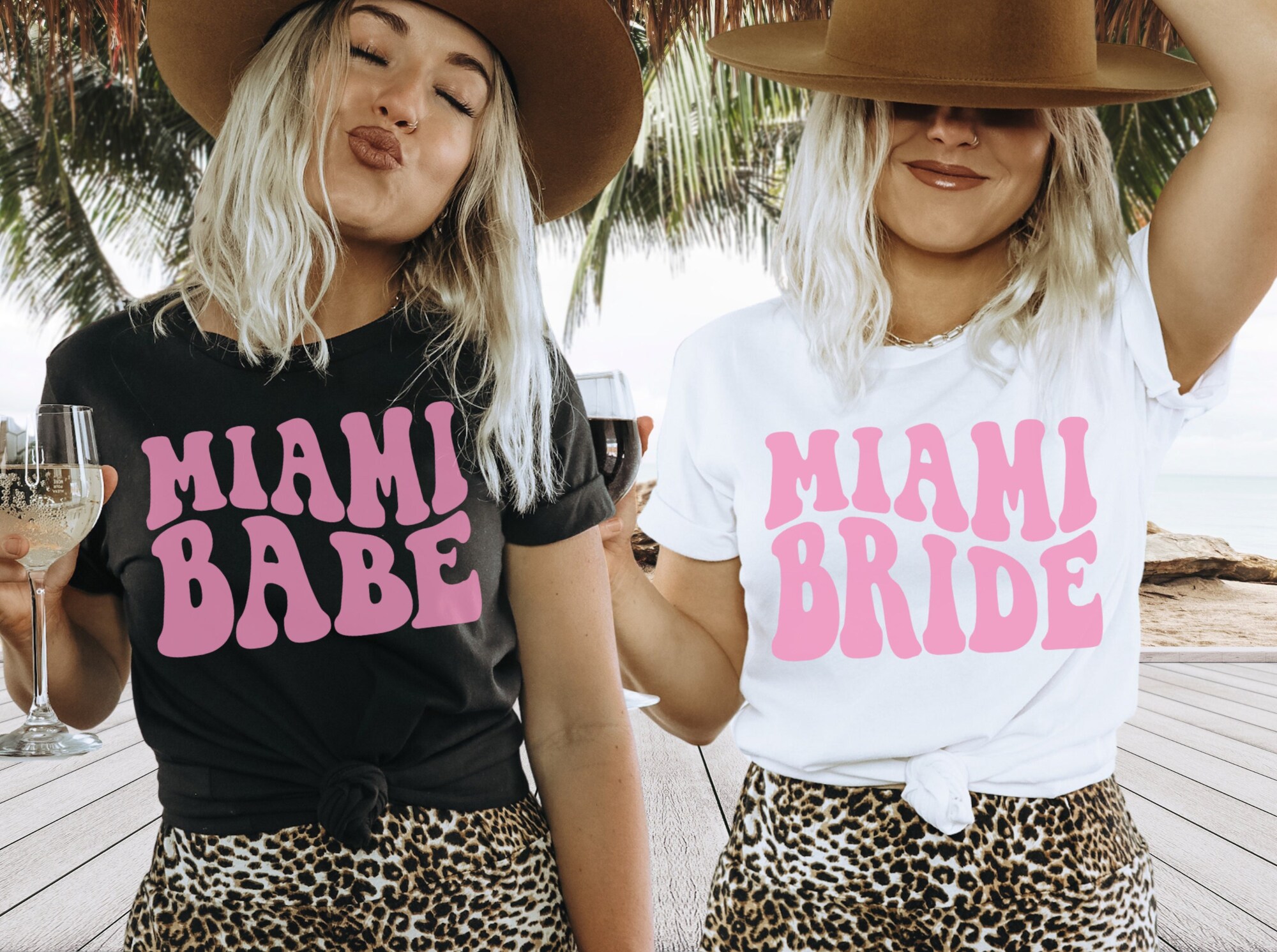 Miami Bachelorette Shirts: Beach Bride Babe FL Tropical Tees image 0