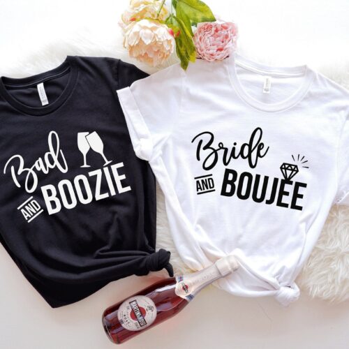 Bachelorette: Bride & Boujee Tees Bridal Shower Wedding Gifts Party Shirts image 0