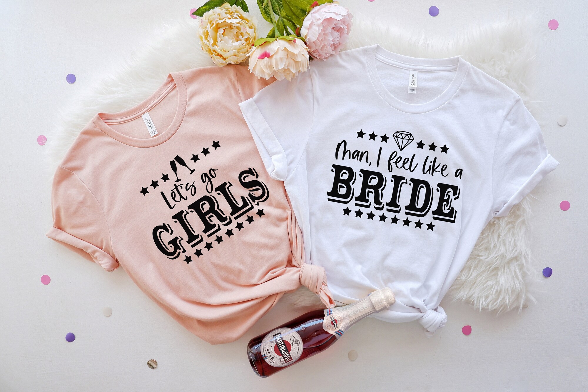 Let's Go Girls & Bride Squad Shirts Bachelorette Party & Wedding Gifts image 1