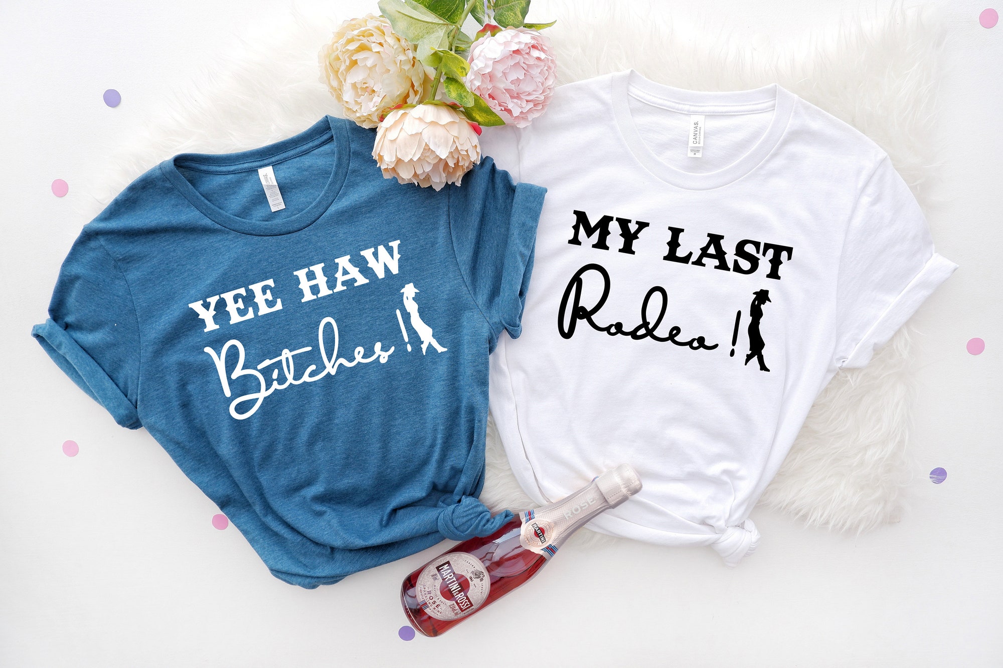 Country Bachelorette Tees: Last Rodeo Western Party Bride & Team Shirts image 2