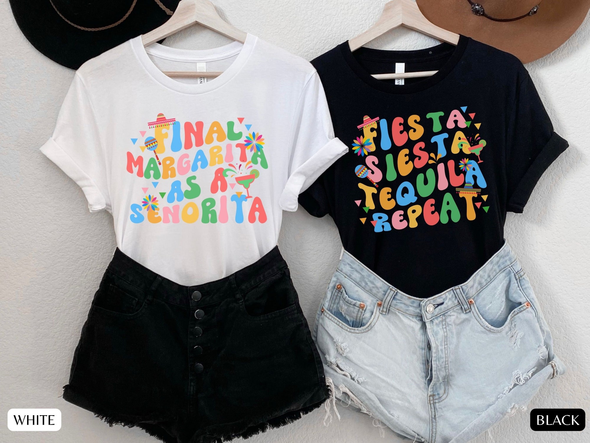 Fiesta Bachelorette & Mexico Party Shirts - Bridal & Girls Trip Tees image 0
