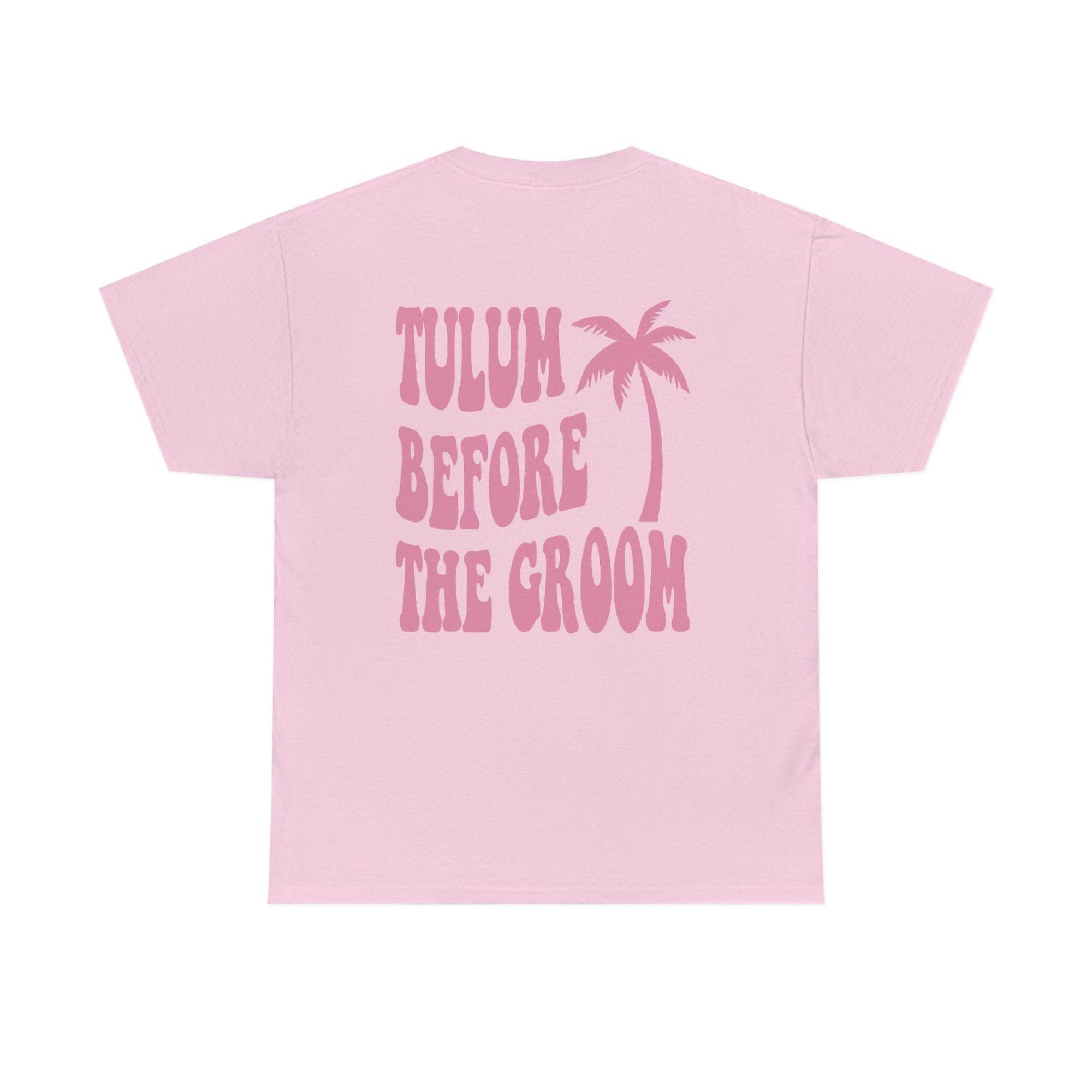 Tulum Before the Groom Shirt, Retro Bride Bridesmaid Tee, Groovy Bachelorette Party Group Vacation, Aesthetic Bridal Party, Words on Back image 3