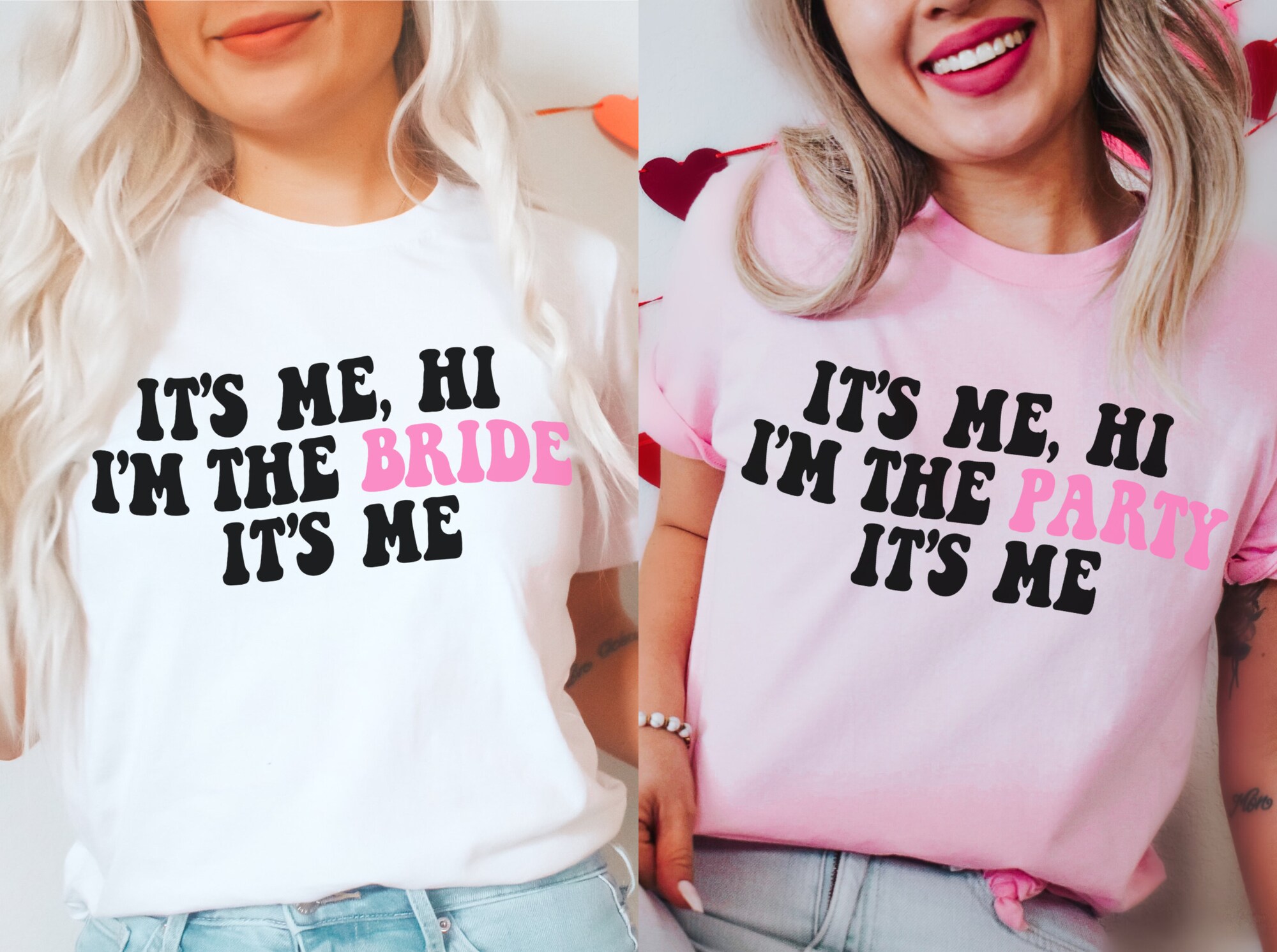 Funny Bachelorette Shirts: 'Hi I'm the Bride' Retro Party Tees image 1