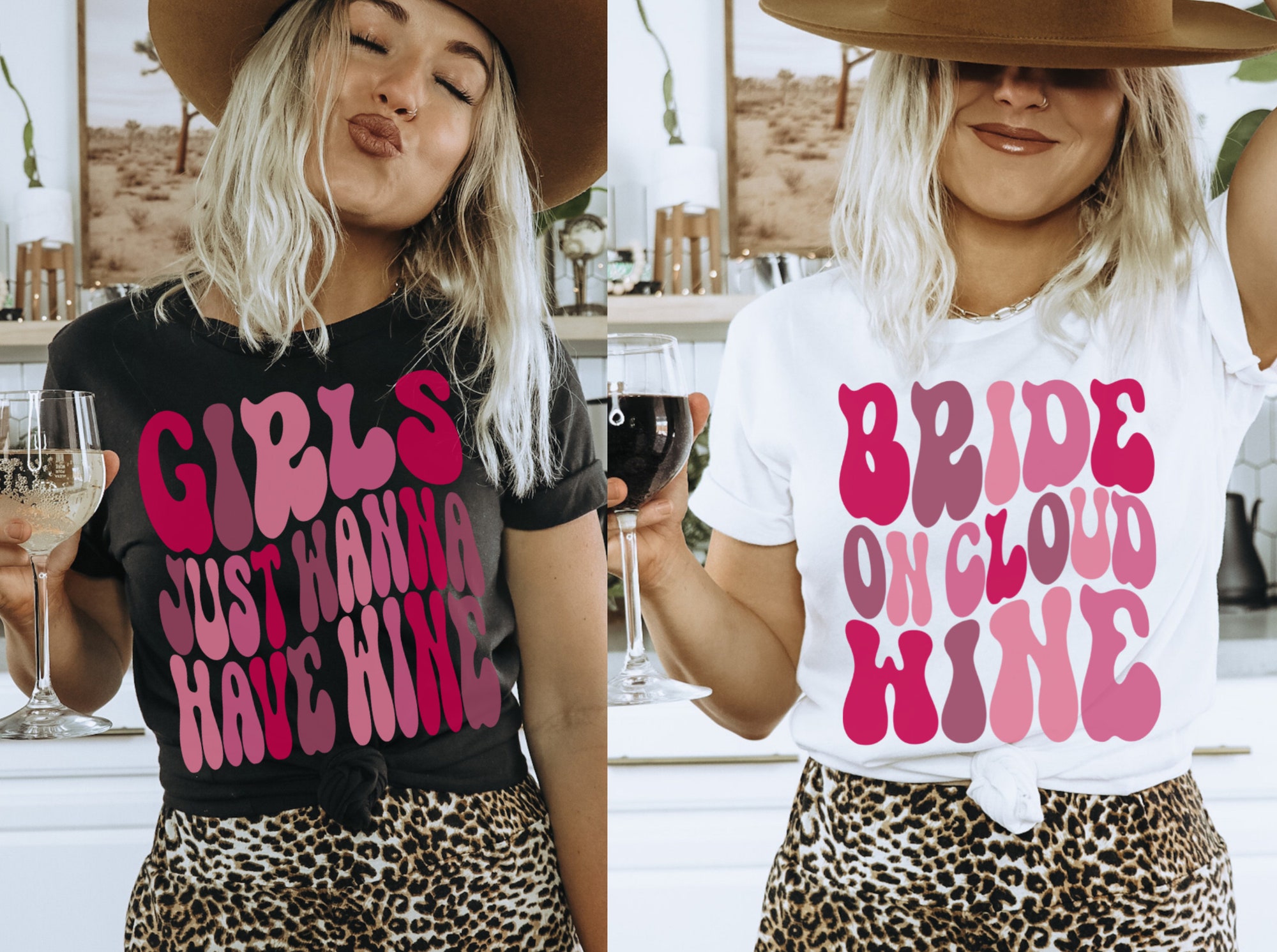 Wine Bachelorette Party: Funny Retro Shirts & Cloud Wine Bride Tees image 1