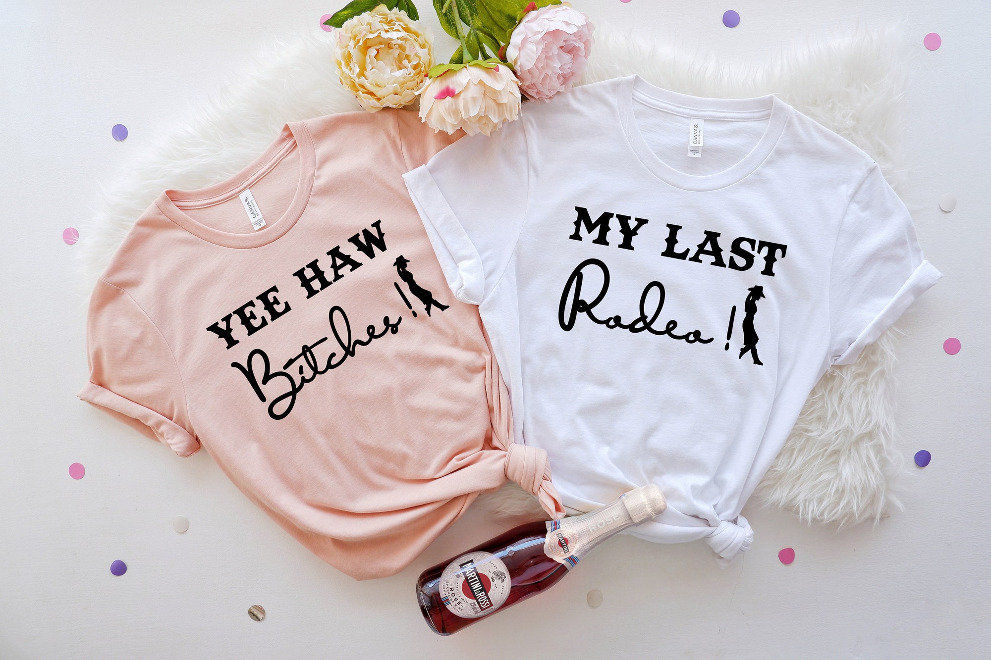 Country Bachelorette Tees: Last Rodeo Western Party Bride & Team Shirts image 1