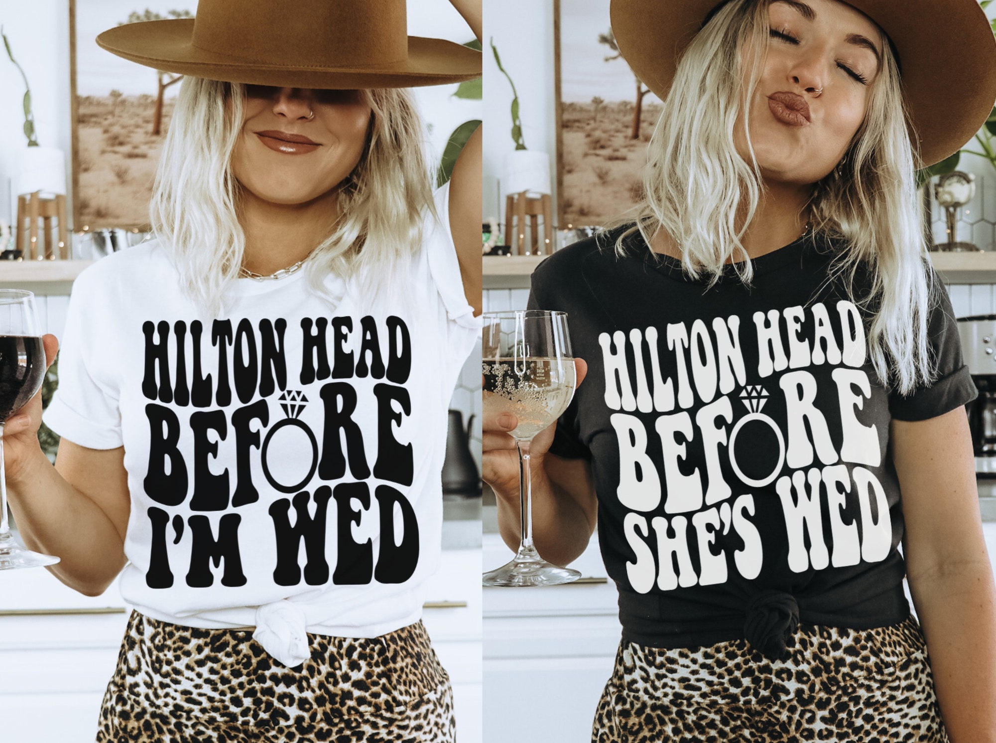 Hilton Head Bachelorette Tees: 'Before She's Wed' & Retro Southern Bride image 0