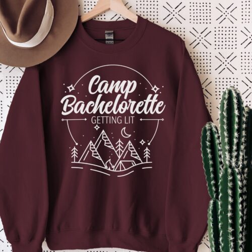 Custom Camp Bachelorette & Mountain Hiking Crew Shirts image 0