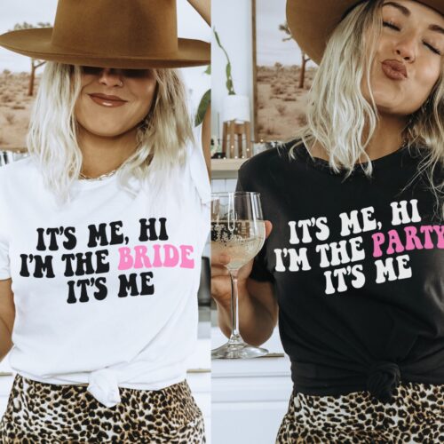 Funny Bachelorette Shirts: 'Hi I'm the Bride' Retro Party Tees image 0