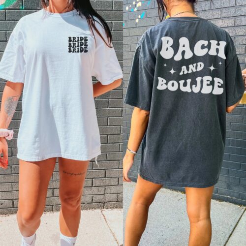 Groovy Custom Bachelorette Party Shirt: Boujee Retro Style image 0