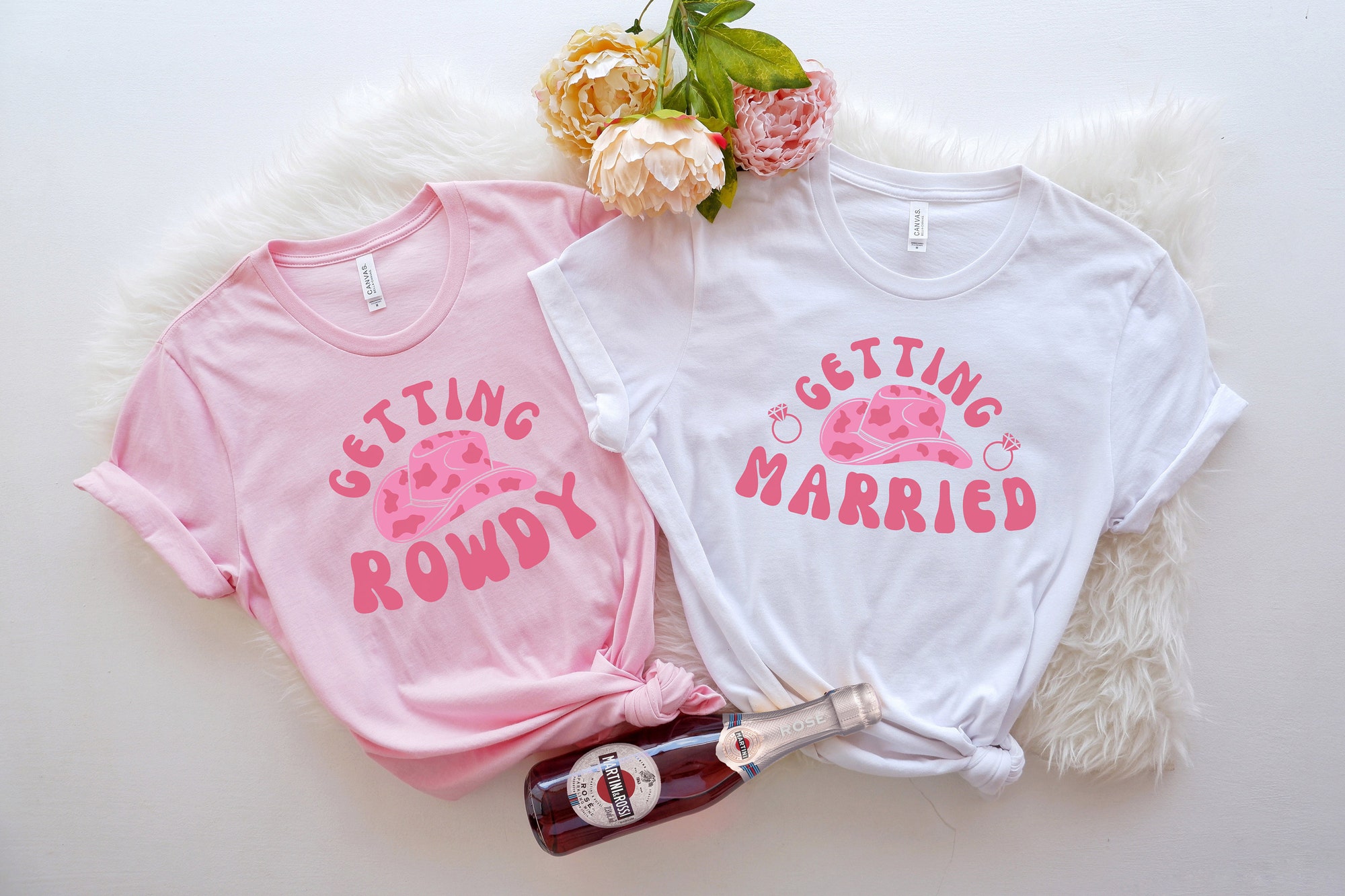 Getting Married Rowdy Shirt - Country & Western Bachelorette Favors image 1