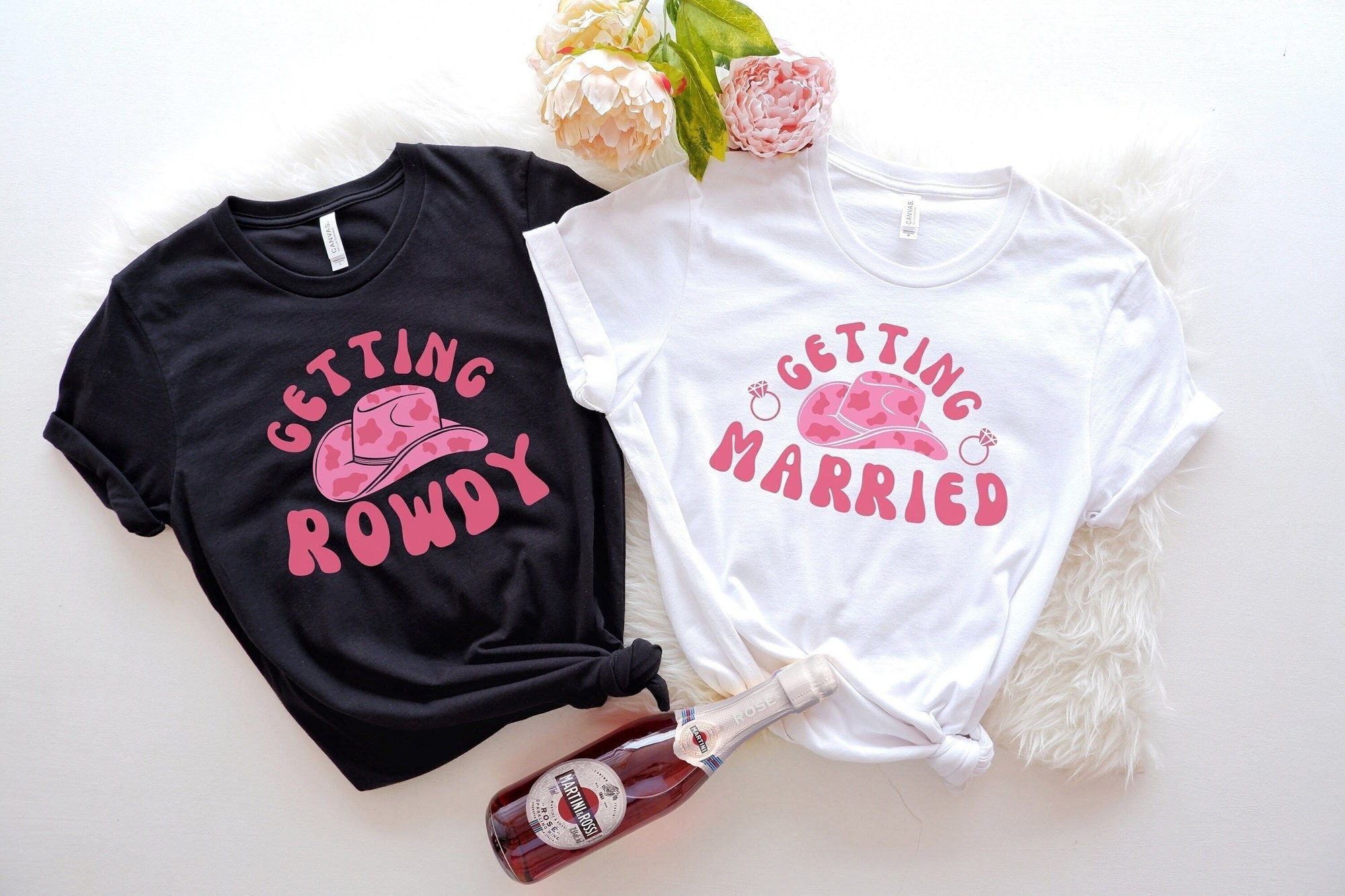 Getting Married Rowdy Shirt - Country & Western Bachelorette Favors image 0