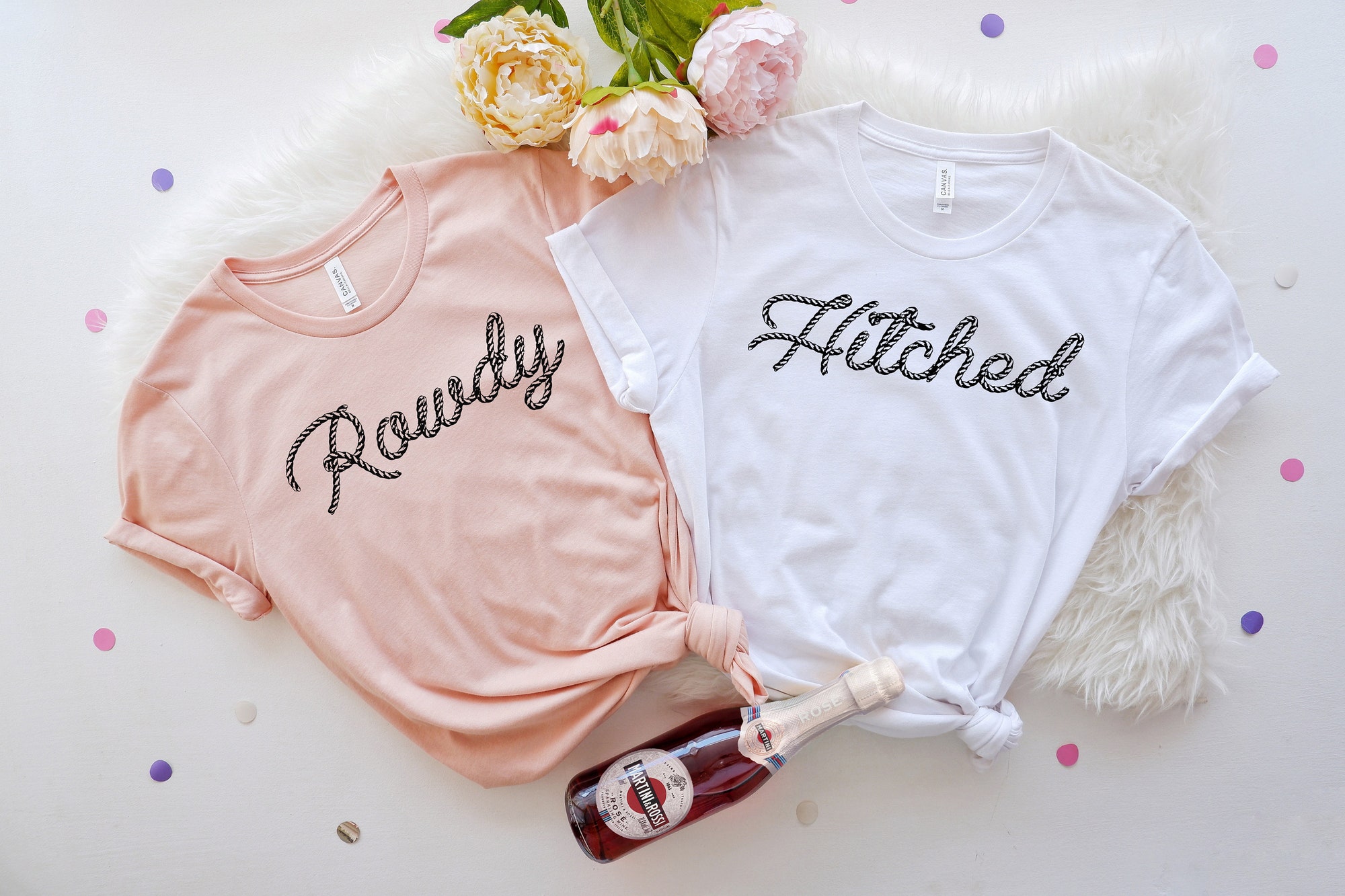 owdy Hitched Shirt - Western Bachelorette & Country Wedding Gifts image 1