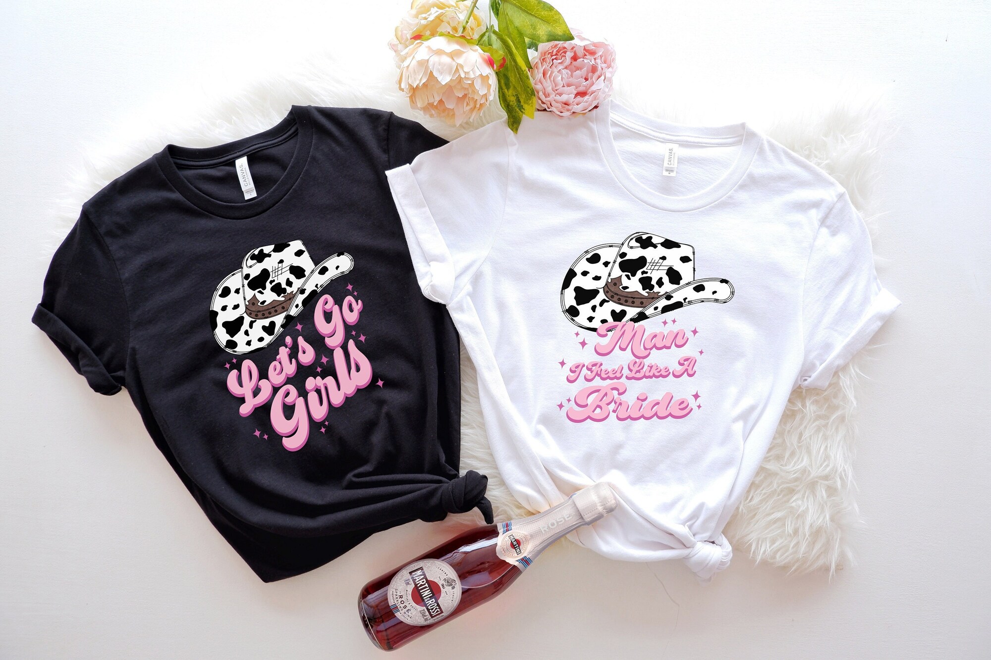 Man I Feel Like A Bride Shirts Wedding & Bridesmaid Gifts Let's Go Girls Bachelorette Party Shirts image 0
