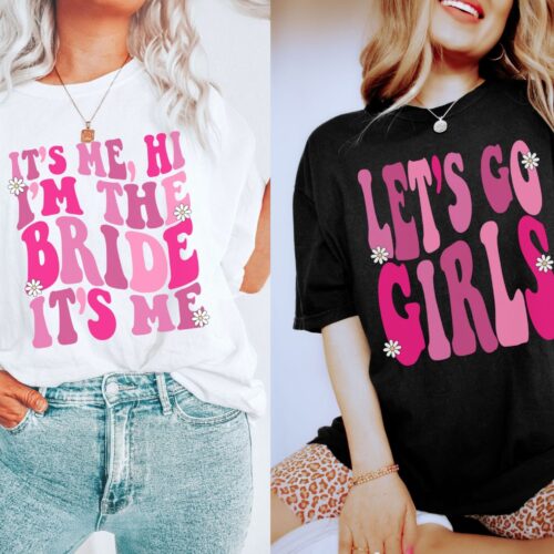 It's Me Hi: Funny & Groovy Bride Bachelorette Tees image 0