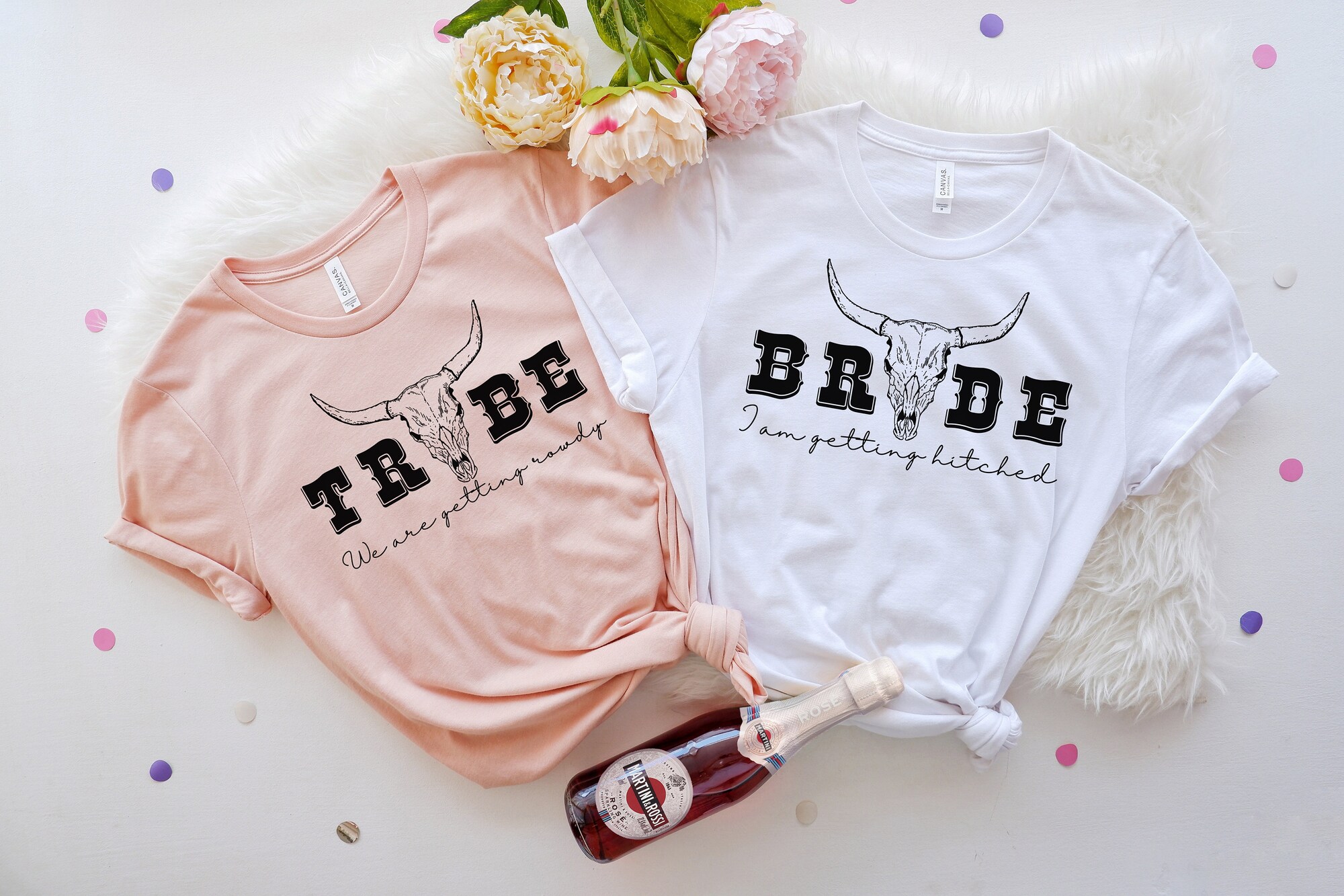 Western Bachelorette Party Shirts - Cowgirl Bride & Tribe Tees image 1