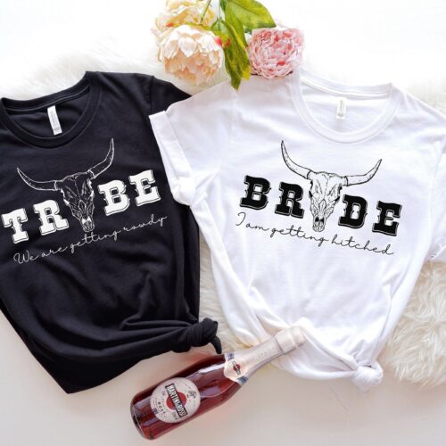 Western Bachelorette Party Shirts - Cowgirl Bride & Tribe Tees image 0