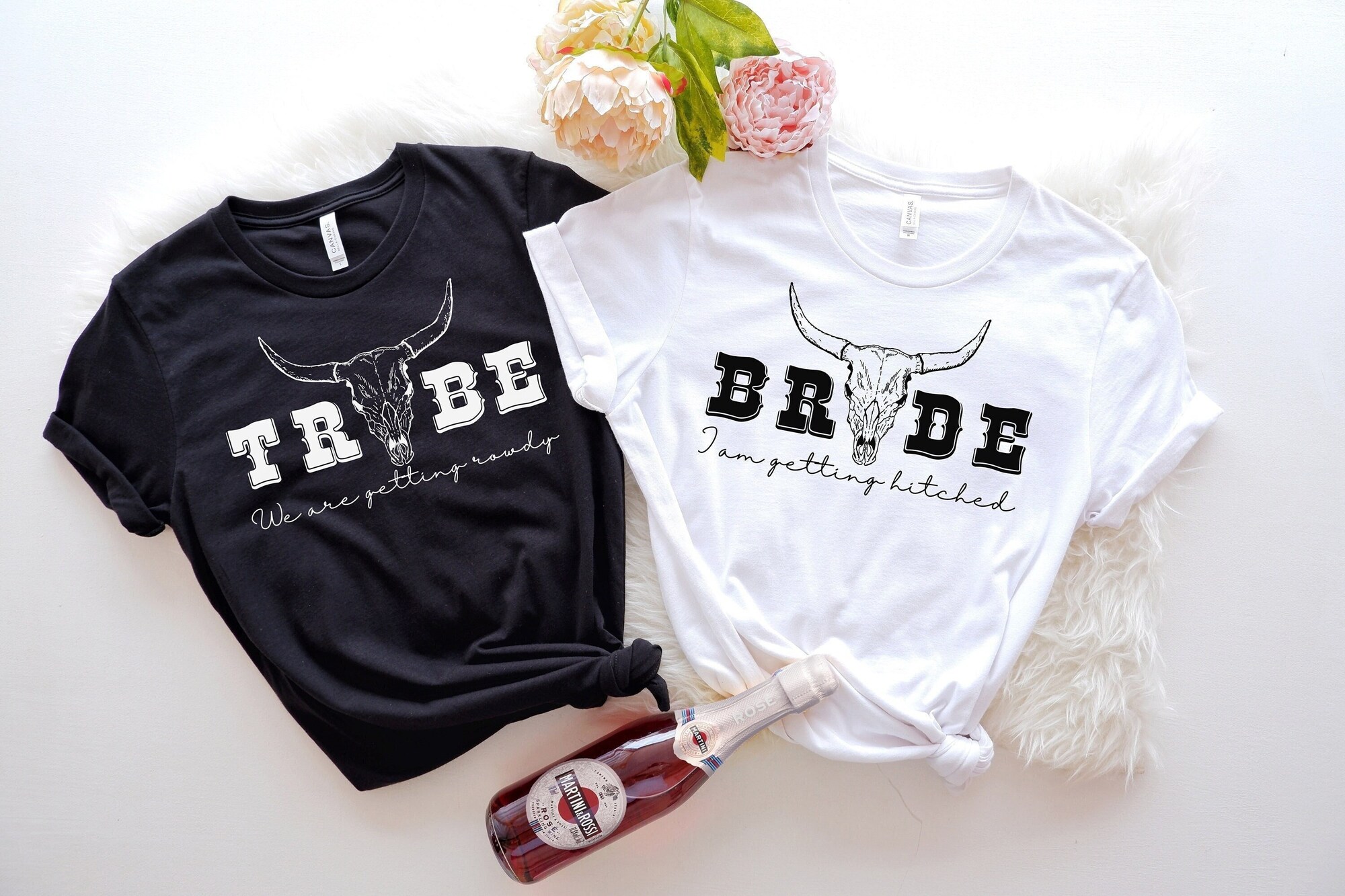 Western Bachelorette Party Shirts - Cowgirl Bride & Tribe Tees image 0