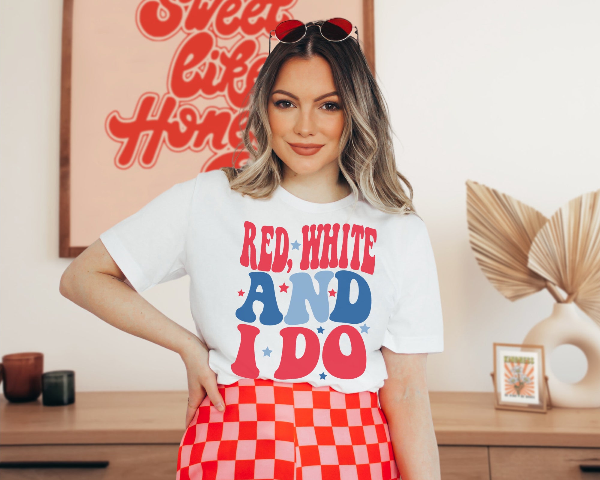 Fourth of July Bachelorette: Retro Tees 'Red White & I Do' Bride & Crew Shirts image 5