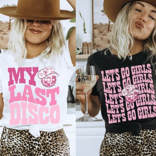 Disco Cowgirl Bachelorette: 'Last Disco' Party Tees & Bride Shirts image 0