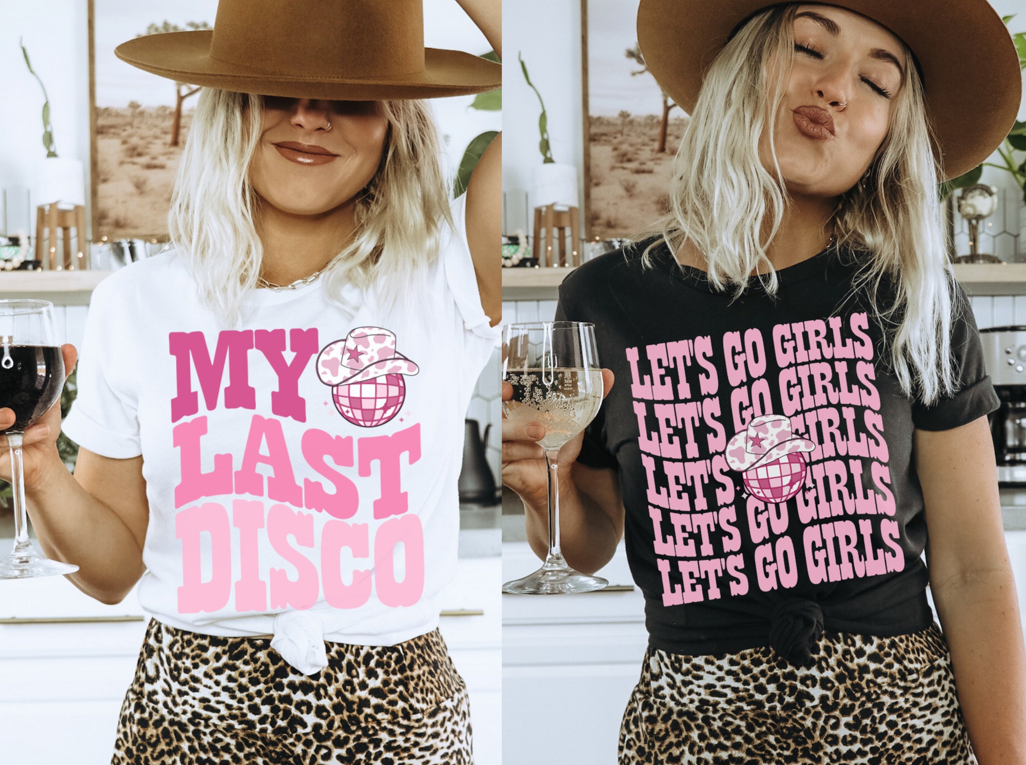 Disco Cowgirl Bachelorette: 'Last Disco' Party Tees & Bride Shirts image 0