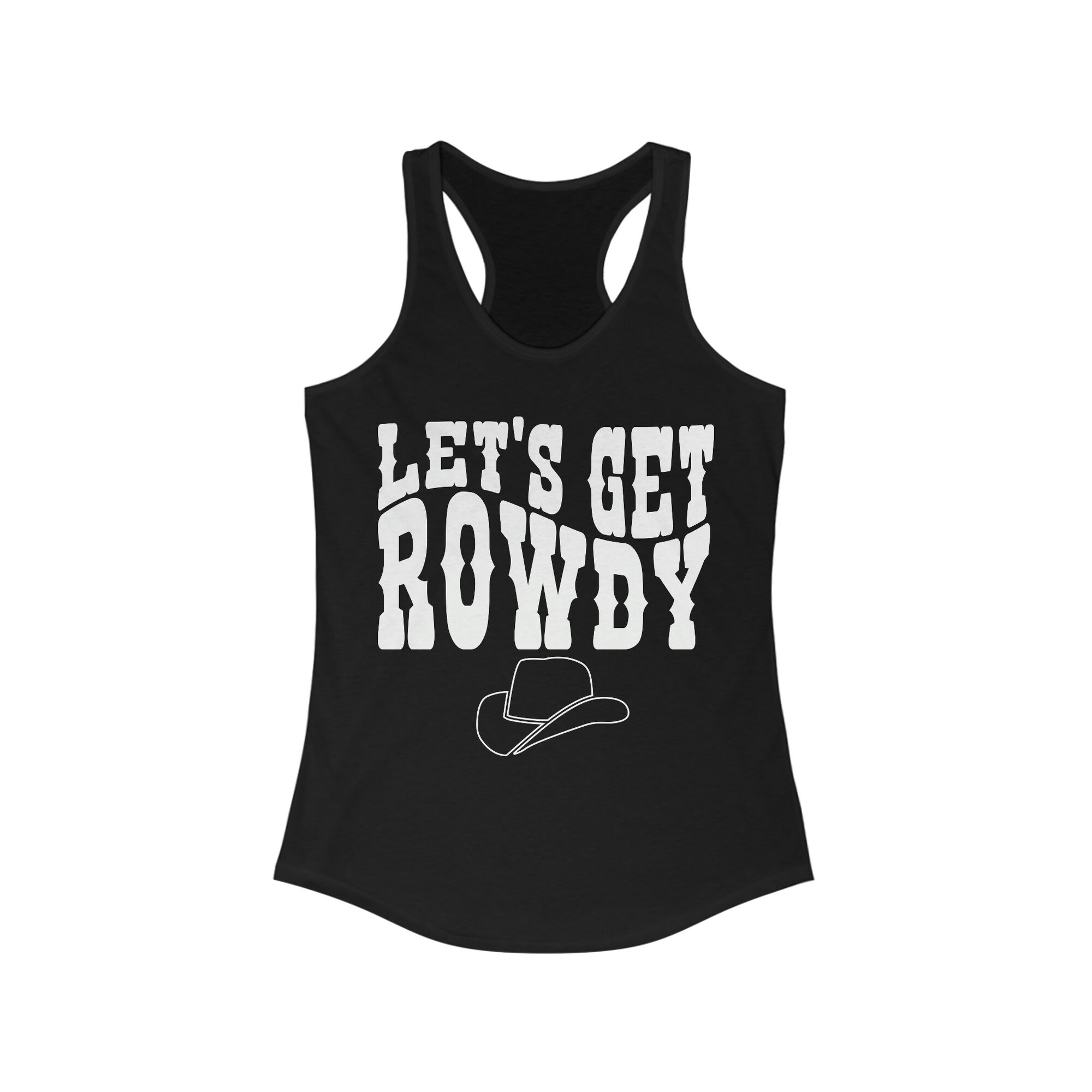 Retro Cowgirl Bachelorette Tanks: 'Let's Get Rowdy' Cowgirl Party Tees image 4